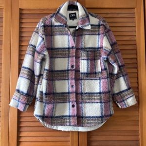 Zara Plaid Wool Jacket